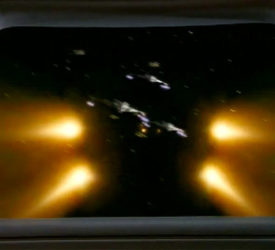 View of Pulse Cannon Phasers from Defiant Viewscreen