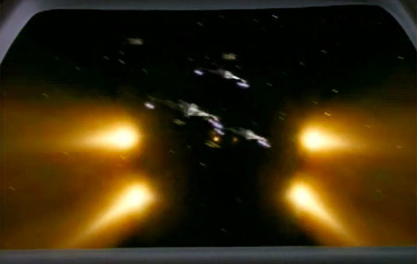 View of Pulse Cannon Phasers from Defiant Viewscreen
