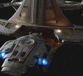 Docked at DS9 – Dorsal Starboard View