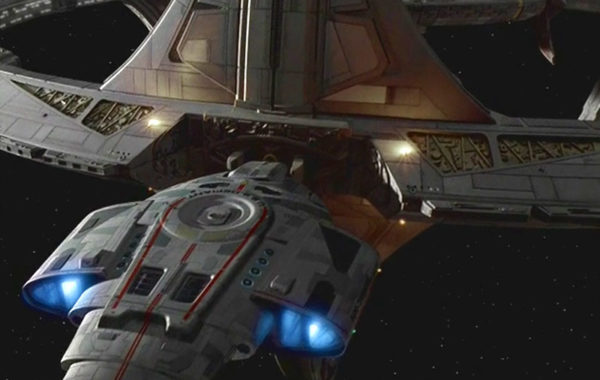 Docked at DS9 – Dorsal Starboard View